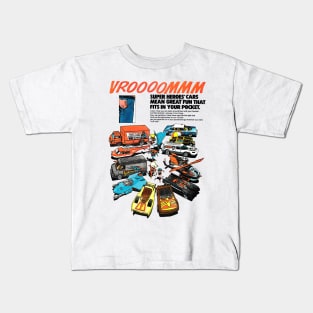 vintage die cast super heroes cars fits in pocket Kids T-Shirt